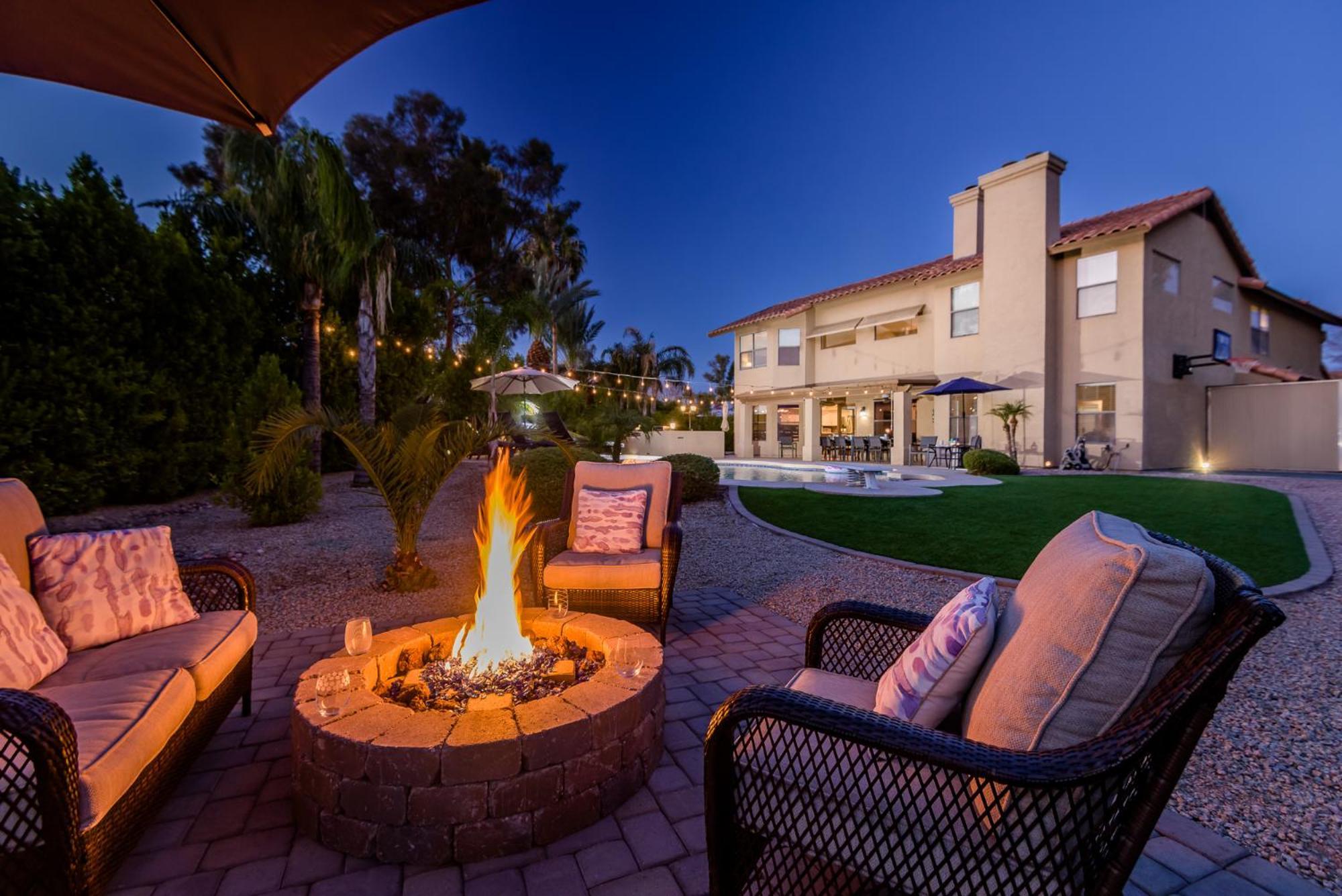 Scottsdale Desert Dream Estate Resort Style Lounging, Palm Trees, Pool & Hot Tub, Putting Green Phoenix Exterior photo