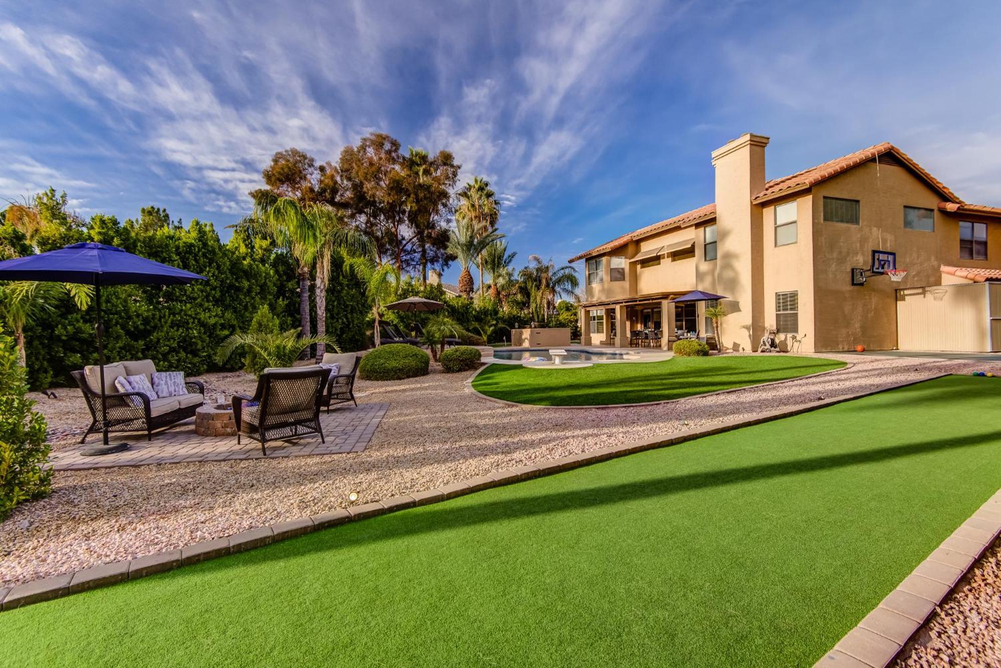 Scottsdale Desert Dream Estate Resort Style Lounging, Palm Trees, Pool & Hot Tub, Putting Green Phoenix Exterior photo