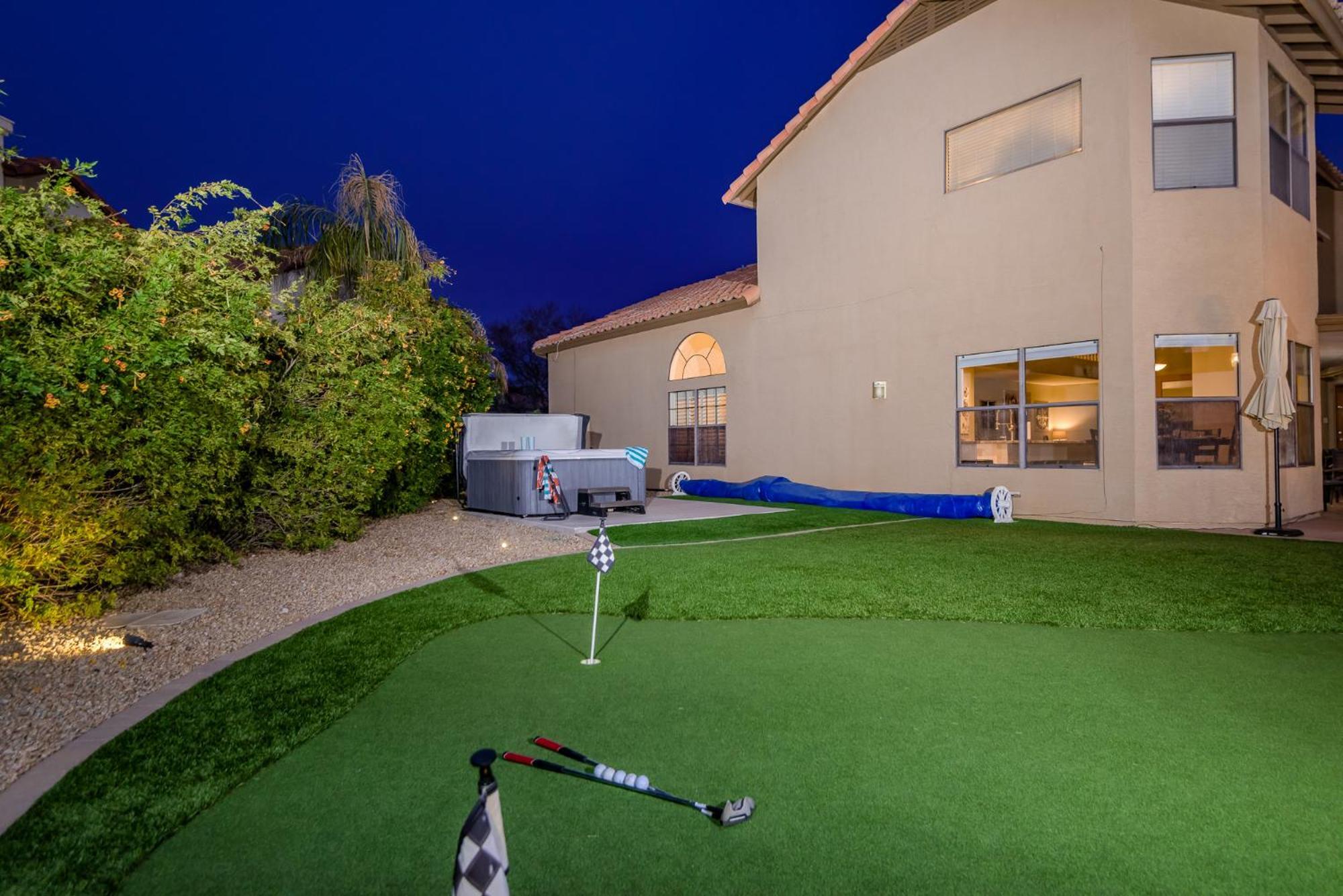 Scottsdale Desert Dream Estate Resort Style Lounging, Palm Trees, Pool & Hot Tub, Putting Green Phoenix Exterior photo