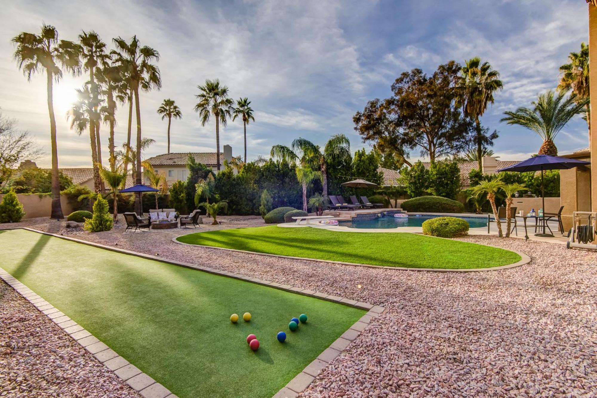 Scottsdale Desert Dream Estate Resort Style Lounging, Palm Trees, Pool & Hot Tub, Putting Green Phoenix Exterior photo